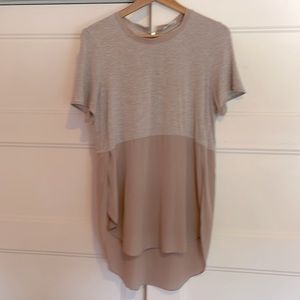 ARITZIA Wilfred capucine Silk zippered tunic top/ Size M